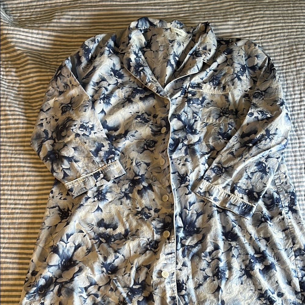Haven Blue and White Button-Up Shirt